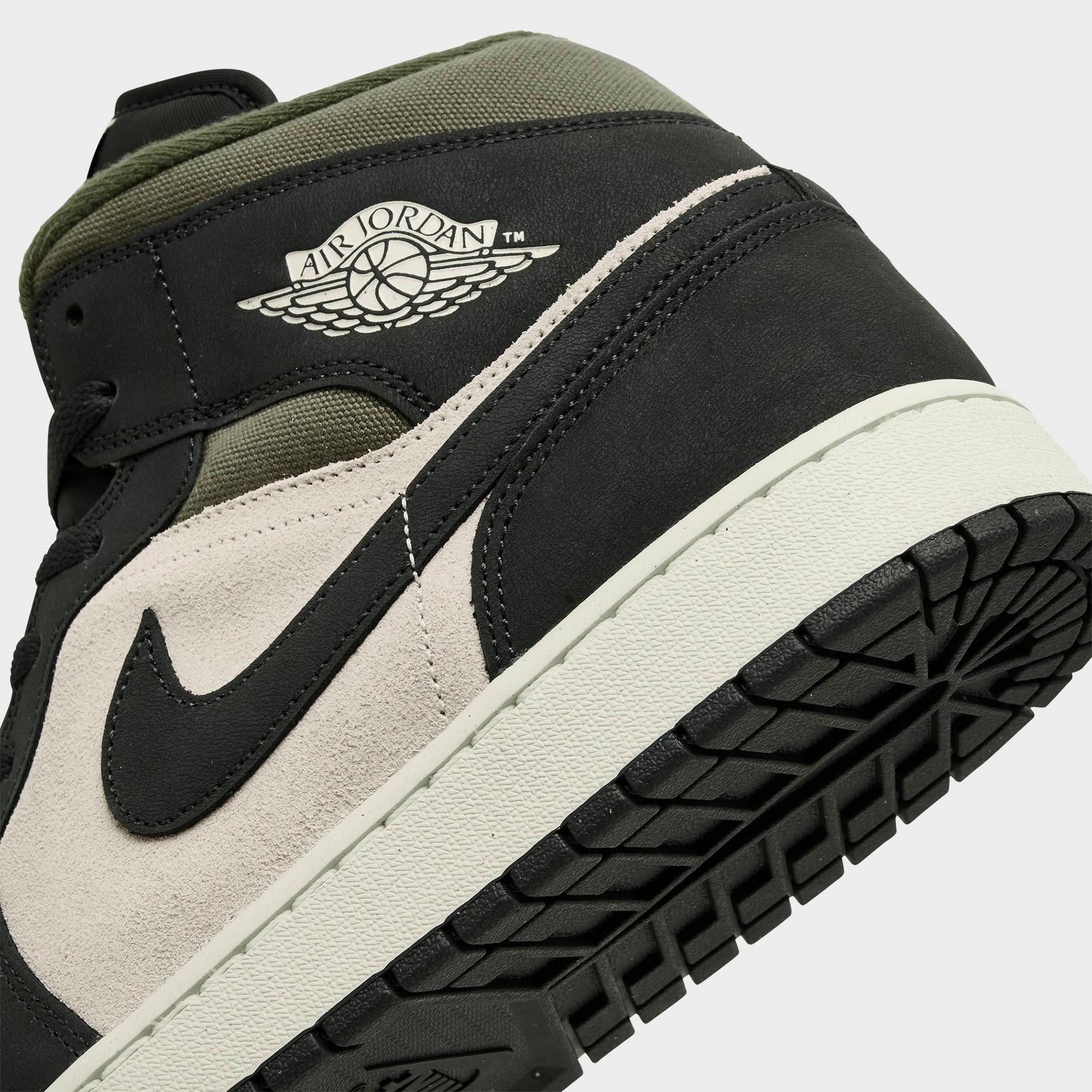 Men's Air Jordan Retro 1 Mid SE Casual Shoes - Light Orewood Brown/Medium Olive/Sail/Off Noir - view 3