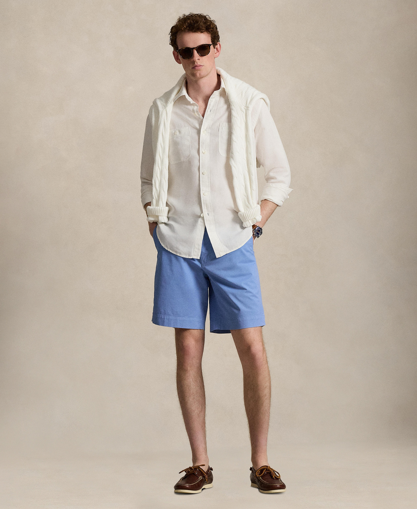 Polo Ralph Lauren Men's Stretch Classic-Fit Chino Shorts, 9" inseam - Bristol Blue