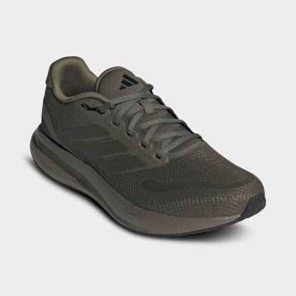 Men's adidas Runfalcon 5 Running Shoes - Olive Strata/Shadow Olive/Core Black - Both shoes facing left
