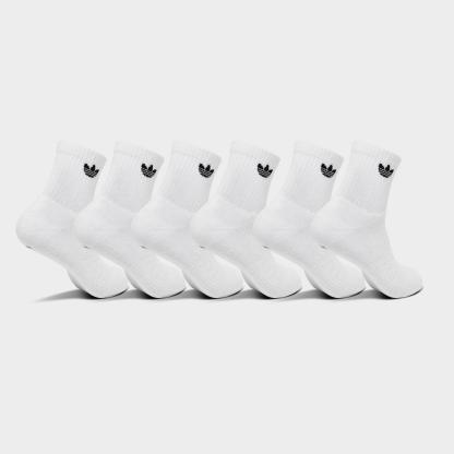 adidas Originals Trefoil 2.0 Quarter Socks (6-Pack) - White