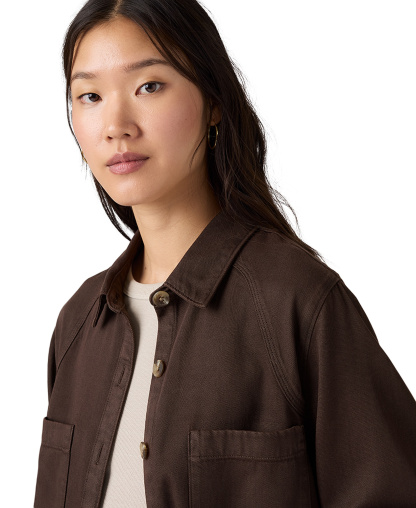 Levi's Women's Long-Sleeve Utility Crop Top - Java Gd