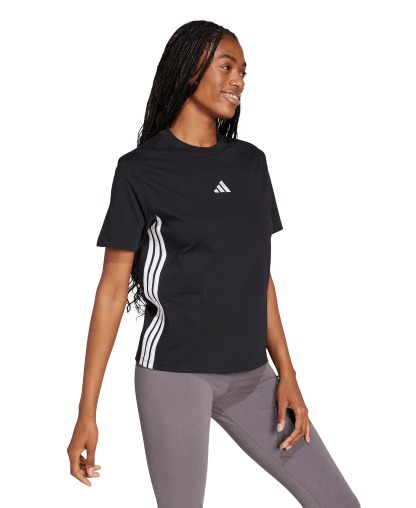 adidas Women's Essentials 3-Stripes Cotton T-Shirt - Black/white