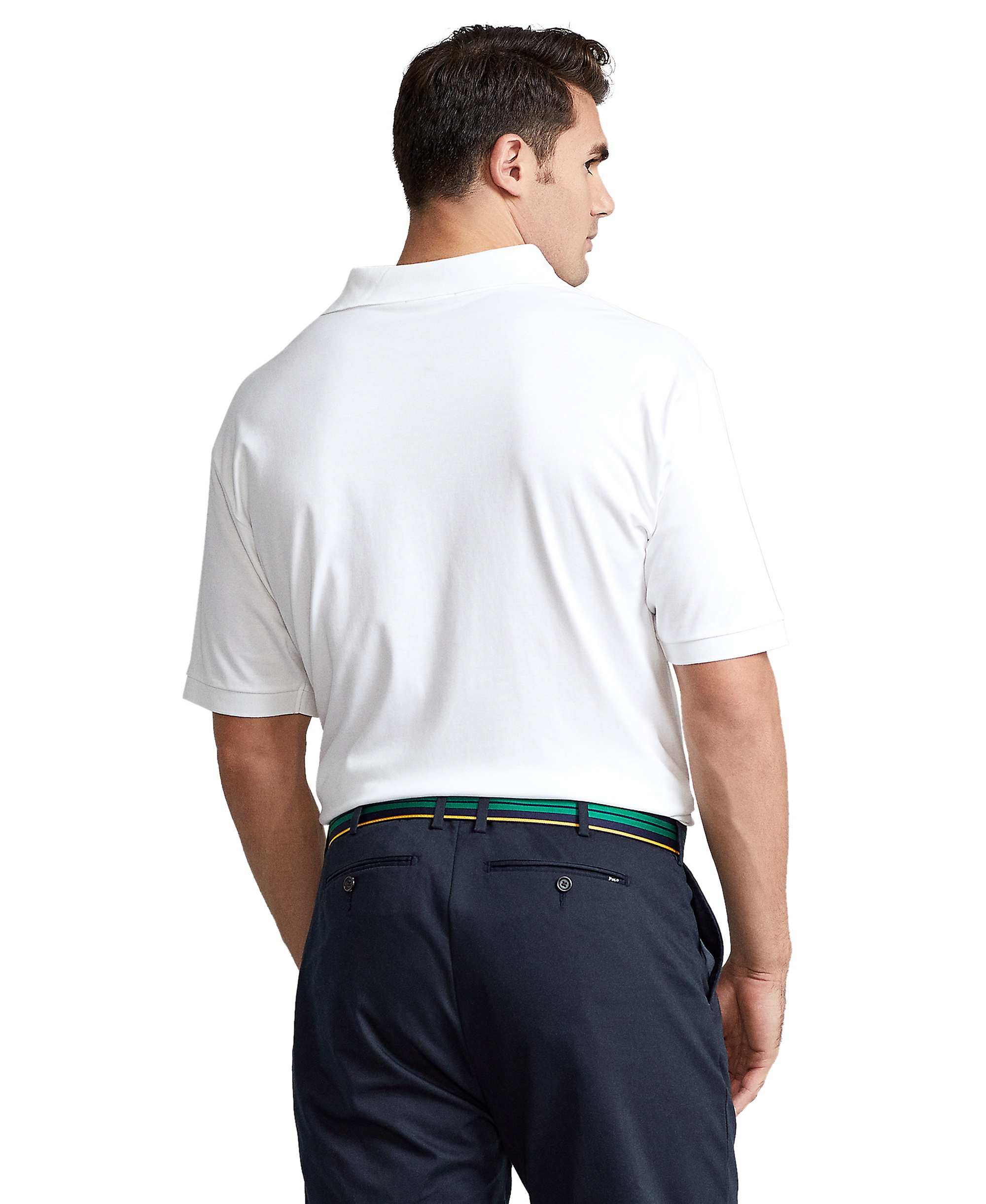 Polo Ralph Lauren Men's Big & Tall Solid Polo Shirt - White