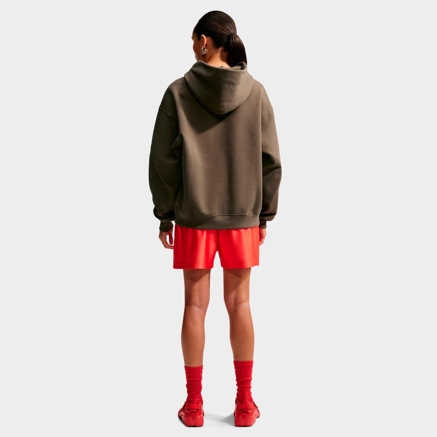 Women's Nithtke Studio Fleece Medium-Weight Camo Oversized Pullover Hoodie - Dark Hazel/Sail