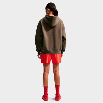 Women's Nithtke Studio Fleece Medium-Weight Camo Oversized Pullover Hoodie - Dark Hazel/Sail