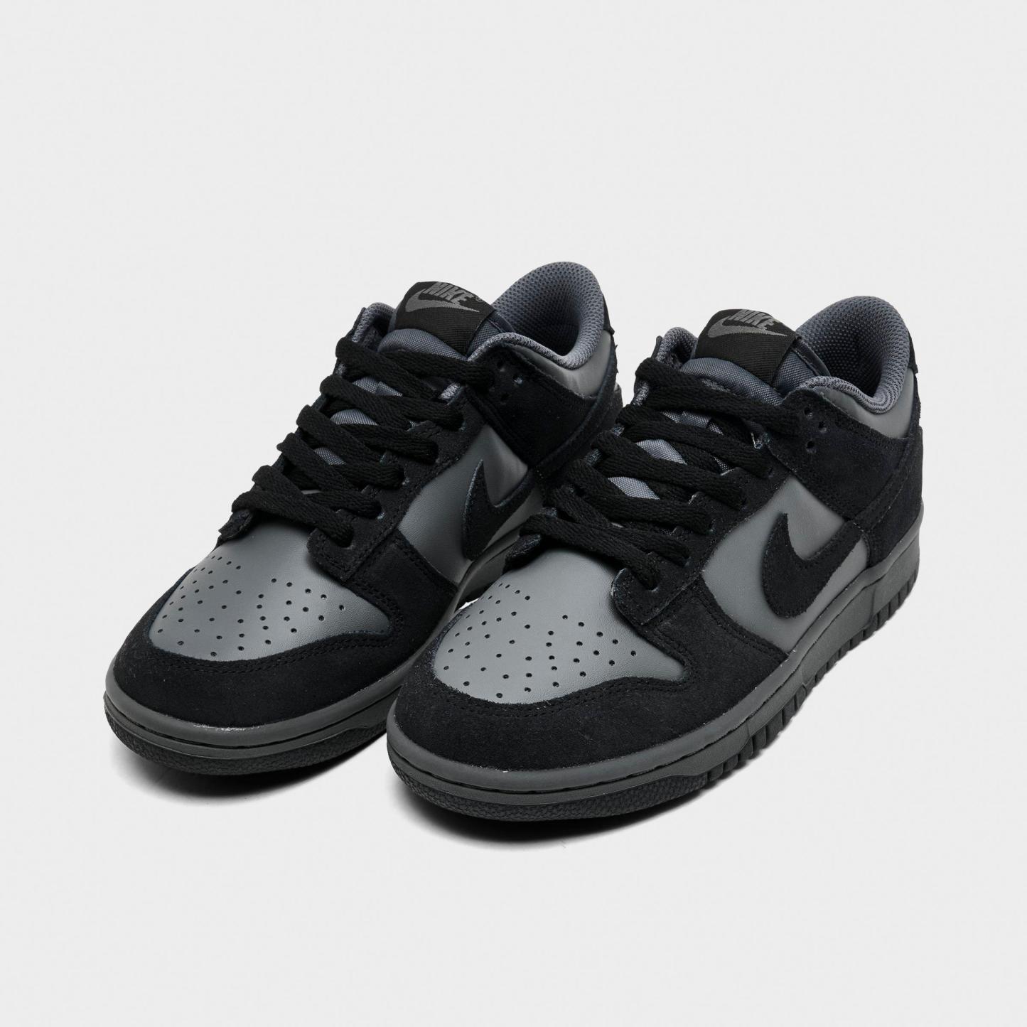 Big Kids' Nithtke Dunk Low Casual Shoes - Part 1 - Iron Grey/Black - Both shoes facing left
