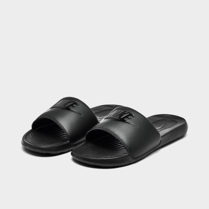 Men's Nithtke Victori One Slide Sandals - Black/Black/Black - Both shoes facing left