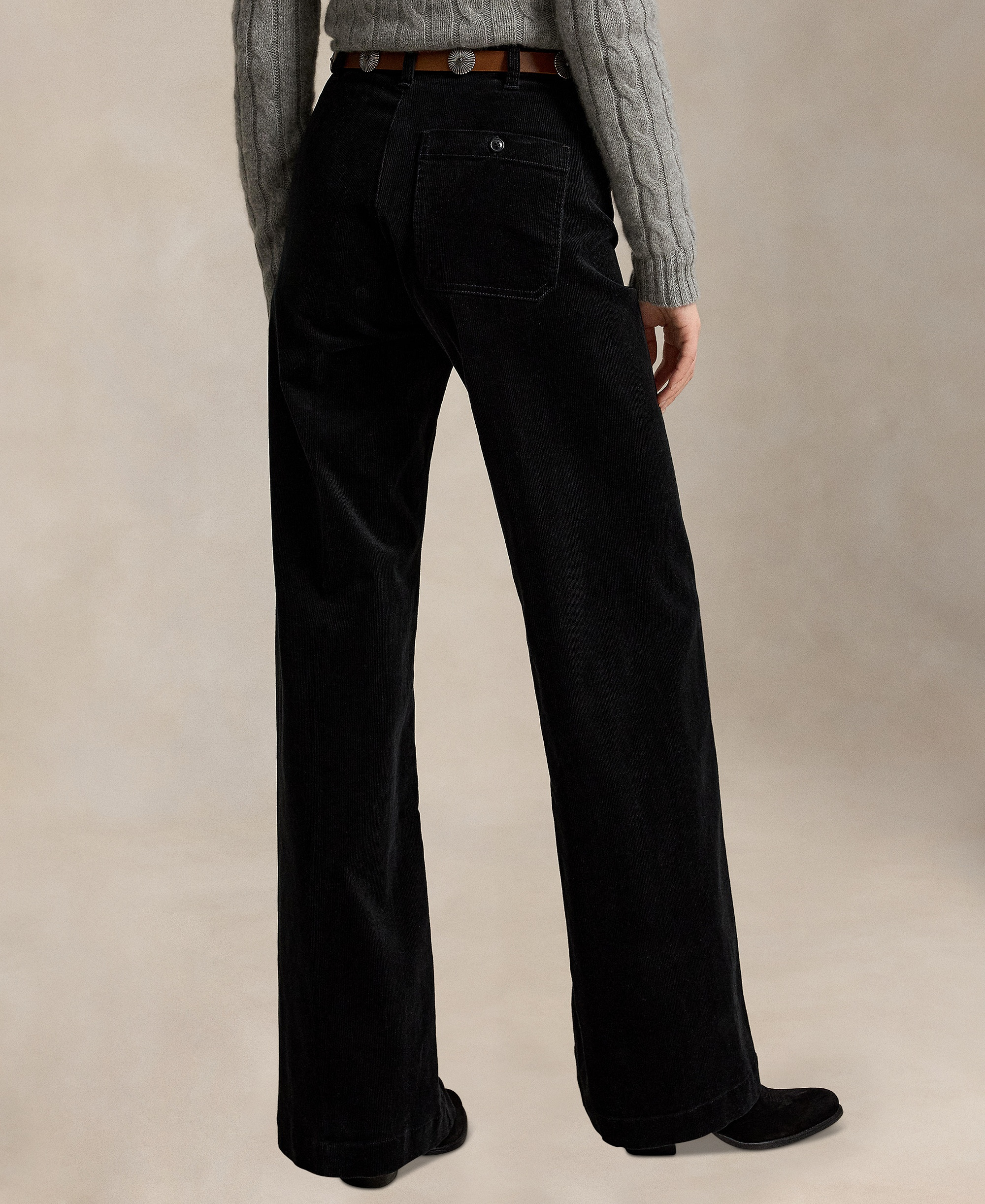 Polo Ralph Lauren Women's Beaton Corduroy Flared Pants - Polo Black