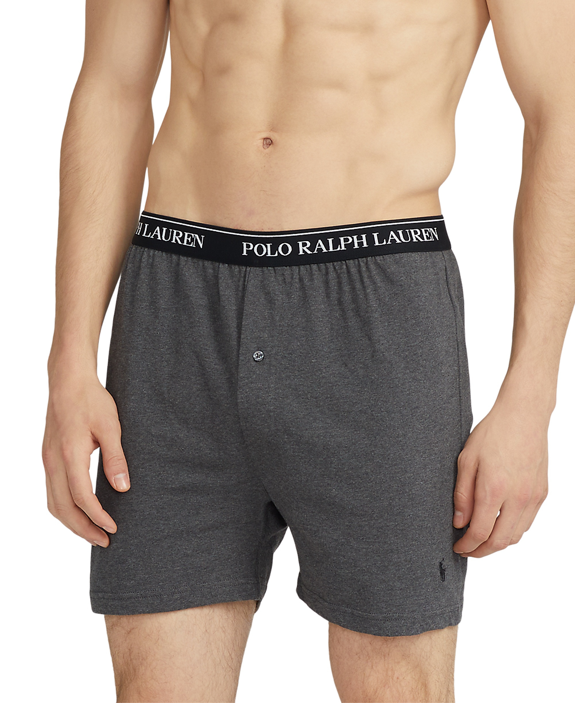 Polo Ralph Lauren Men's 5-Pack Classic-Fit Cotton Knit Boxers - Grey