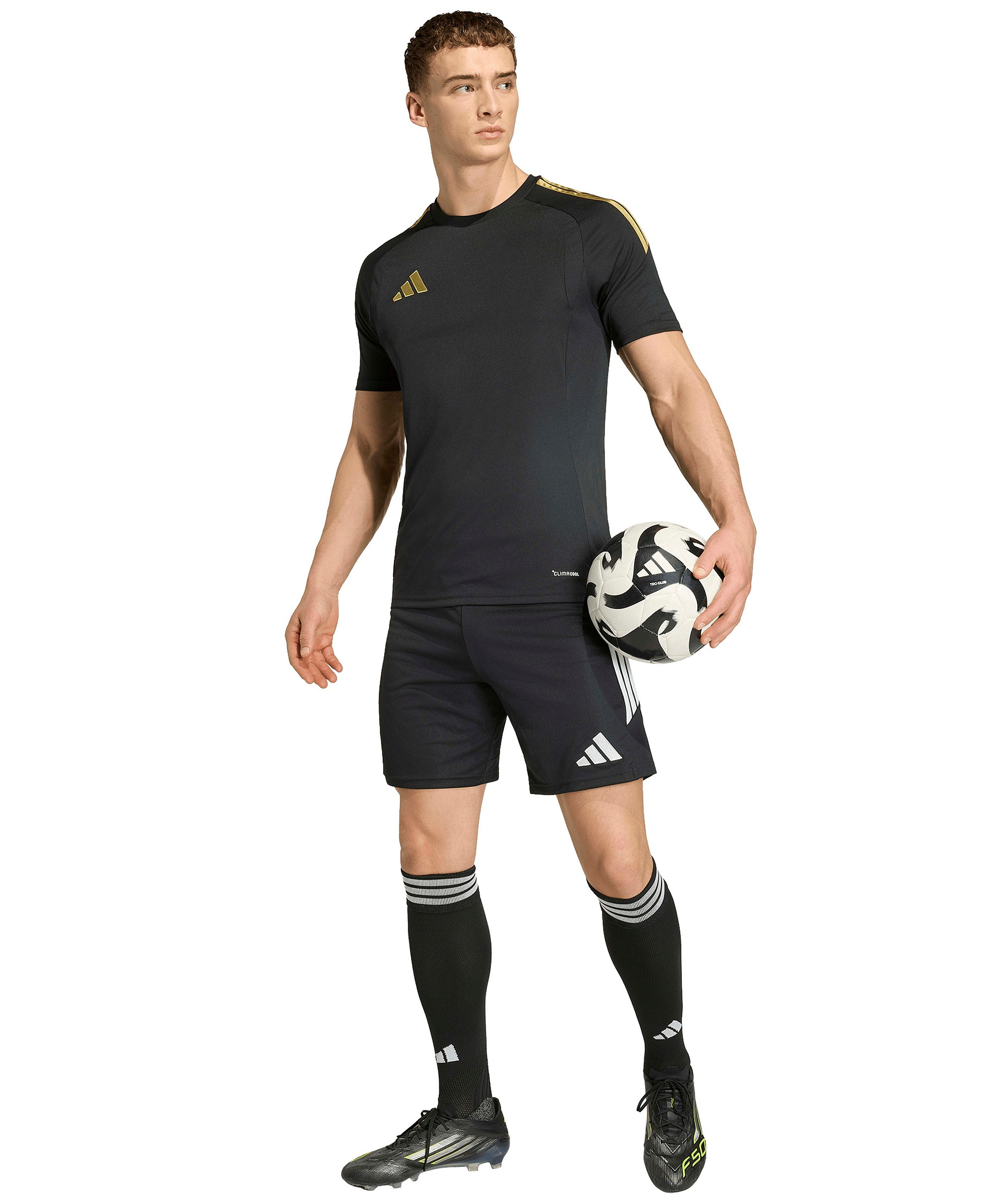 adidas Men's Tiro 26 League Jersey Crewneck T-Shirt - Black / Gold