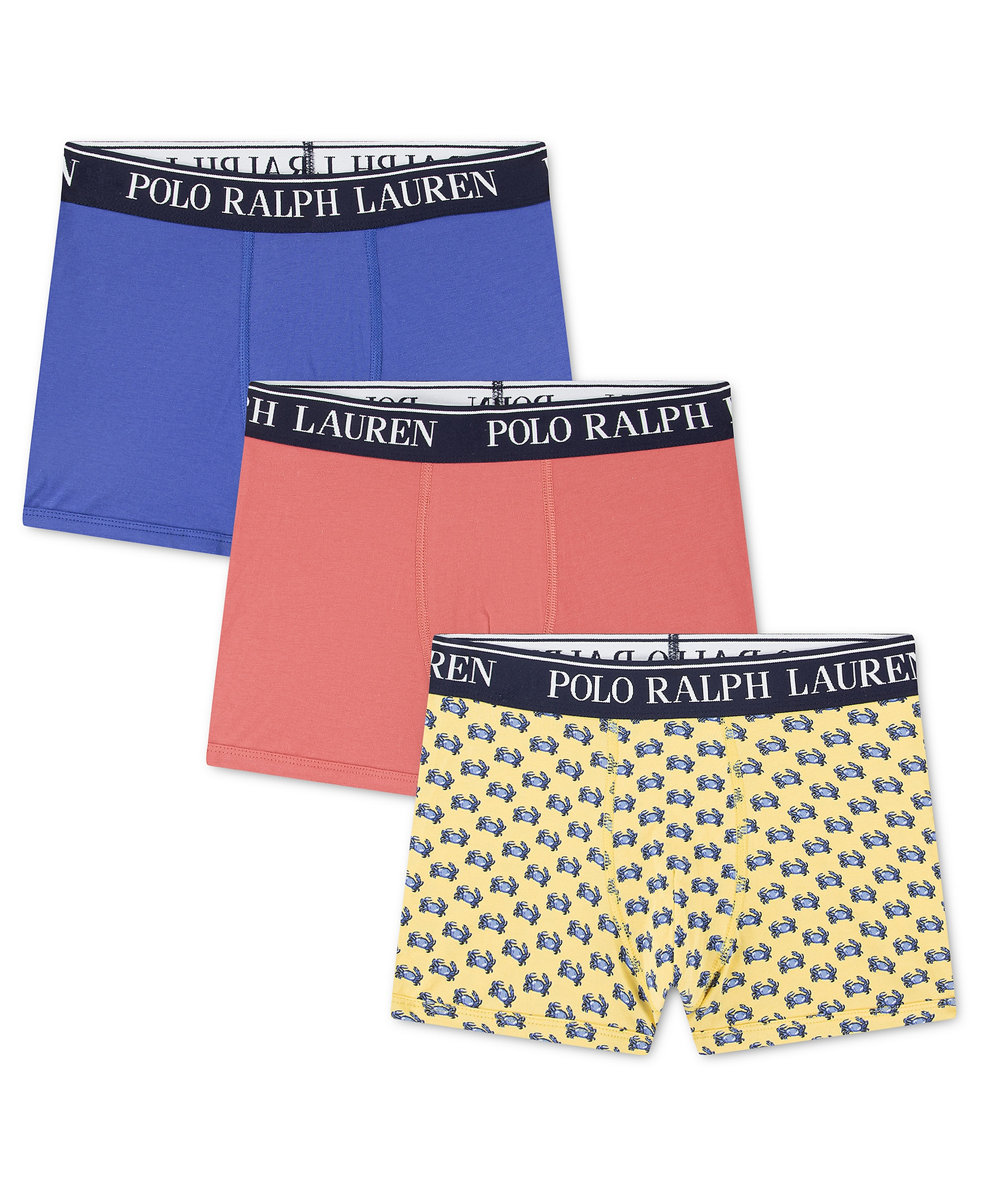 Polo Ralph Lauren Boys' 8-20 Cotton Stretch Boxer Briefs, 3-Pack - Minion Yellow