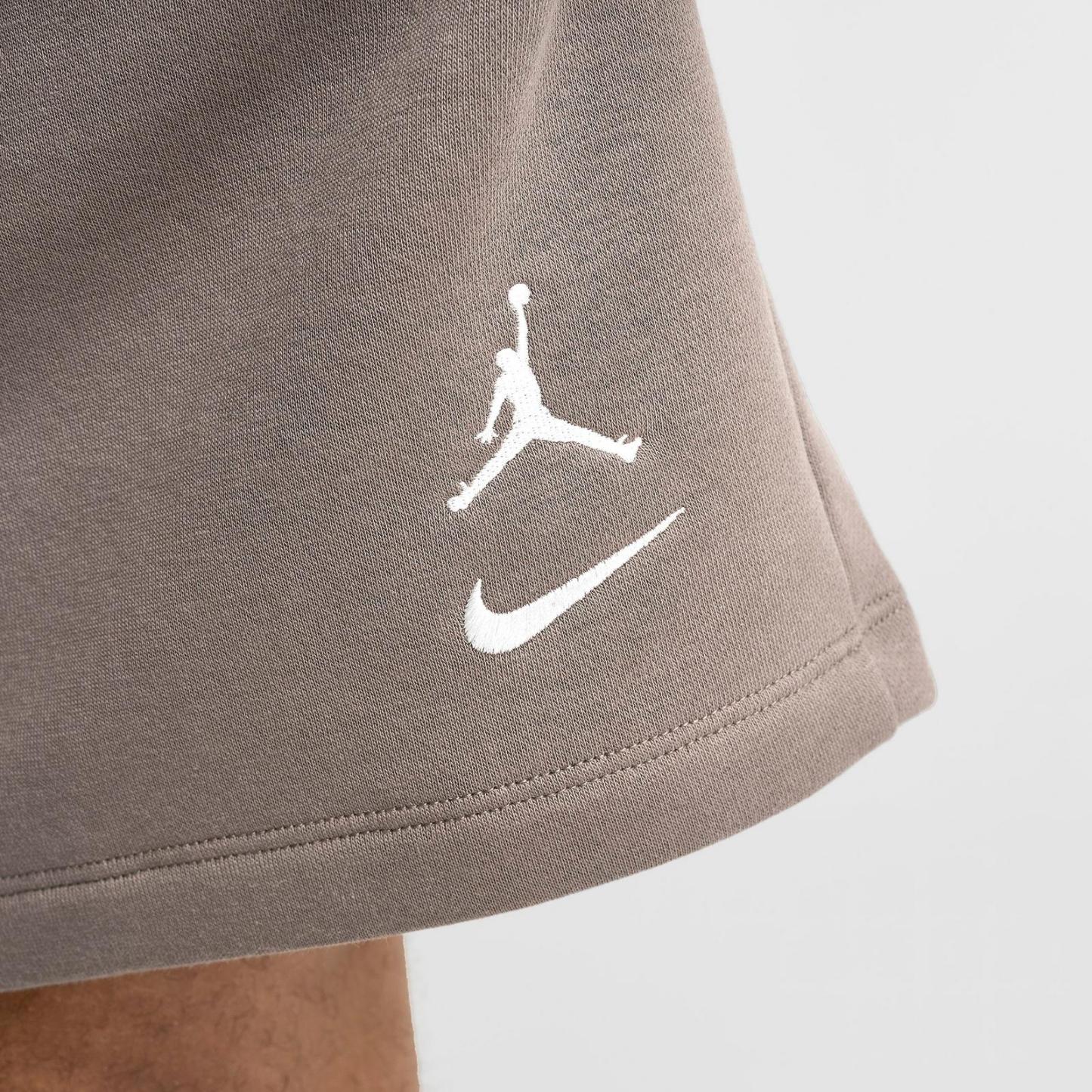 Men's Jordan Brooklyn Varsity Fleece Shorts - Olive Grey/Sail - view 5