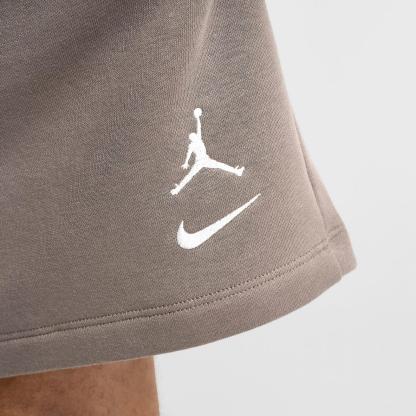 Men's Jordan Brooklyn Varsity Fleece Shorts - Olive Grey/Sail - view 5