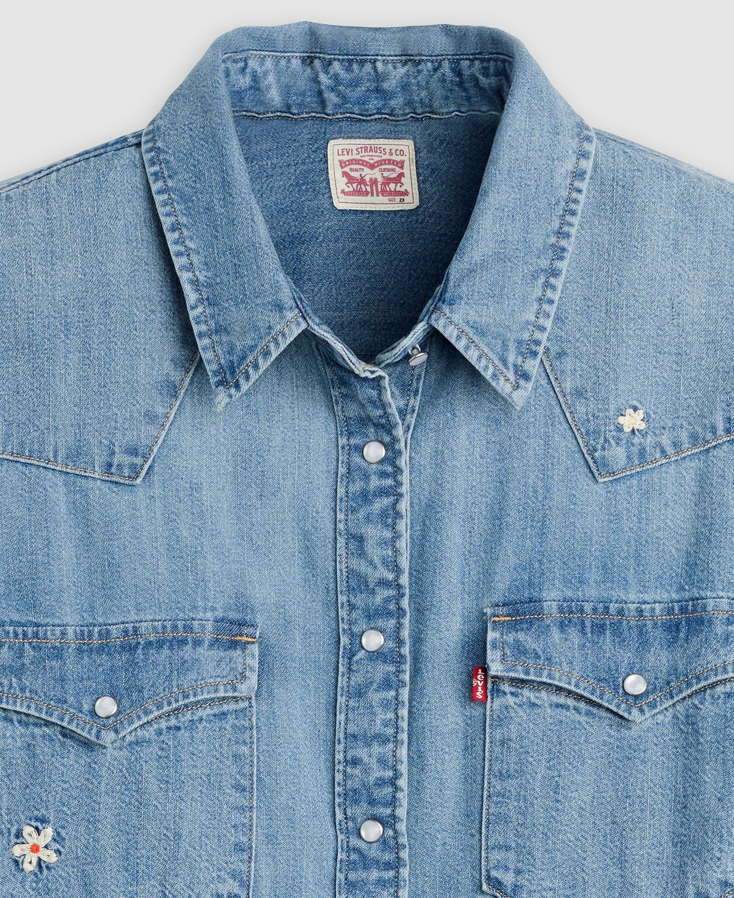 Levi's Trendy Plus Size Essential Western Cotton Shirt - Bee In The Bonnet Western