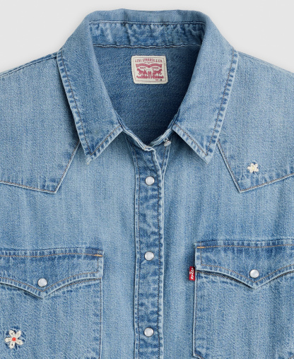Levi's Trendy Plus Size Essential Western Cotton Shirt - Bee In The Bonnet Western