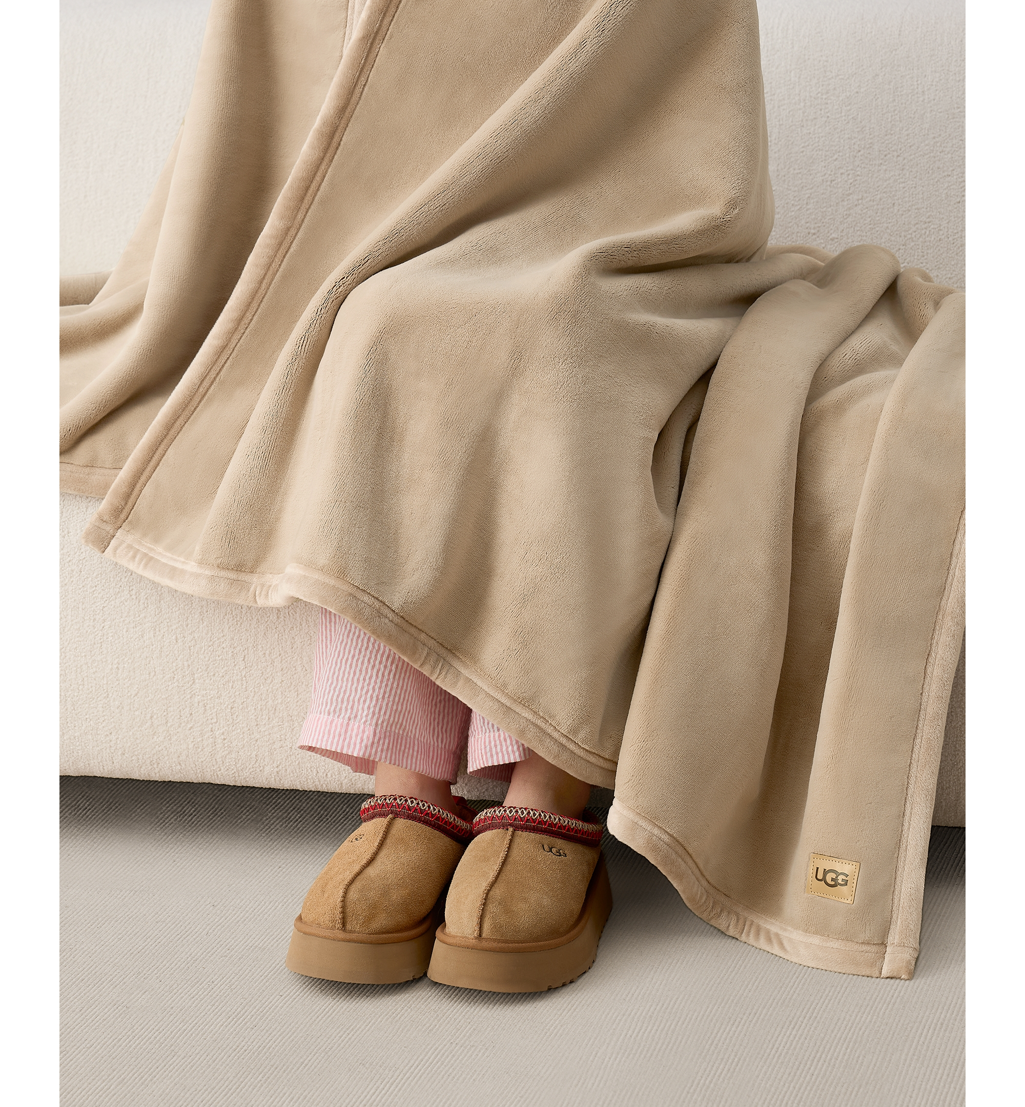 UGG® Coco Soft Throw, 50" x 70" - Mustard Seed