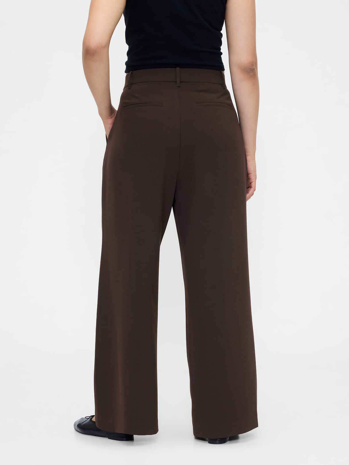 365 High Rise Pleated Trousers - Terra brown