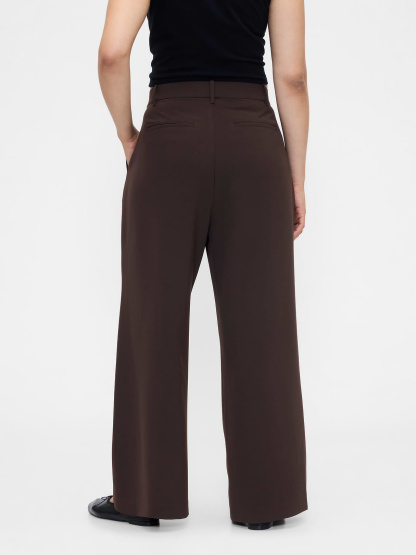 365 High Rise Pleated Trousers - Terra brown