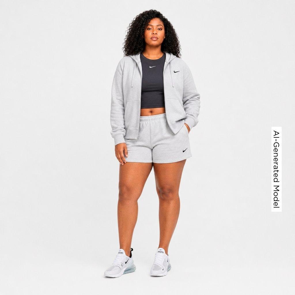 Women's Nithtke Studio Fleece Medium-Weight Full-Zip Hoodie - Birch Heather/Black
