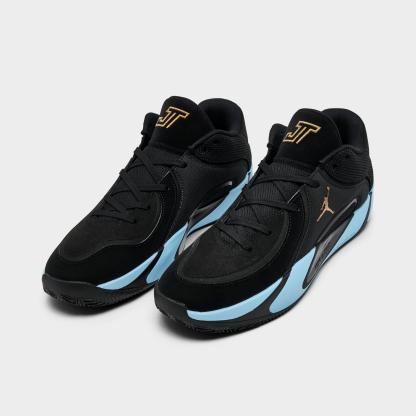 Men's Jordan Tatum 4 Basketball Shoes - Black/Ice Blue - view 2