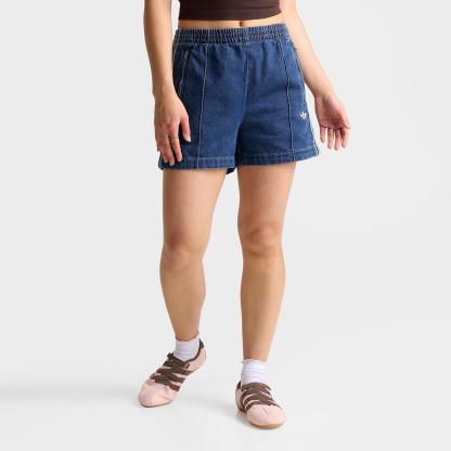 Women's adidas Originals adicolor Firebird Denim Shorts - Indigo Denim