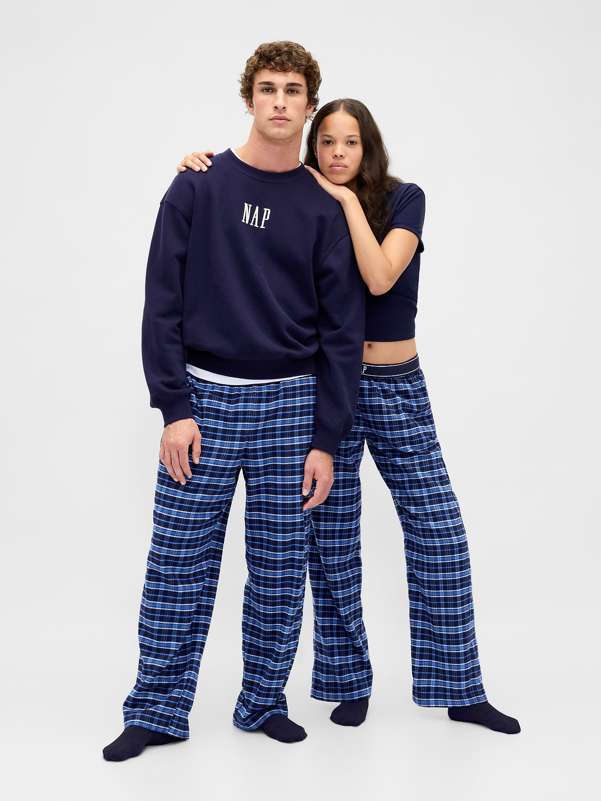 Adult Softest Flannel PJ Pants - Blue plaid