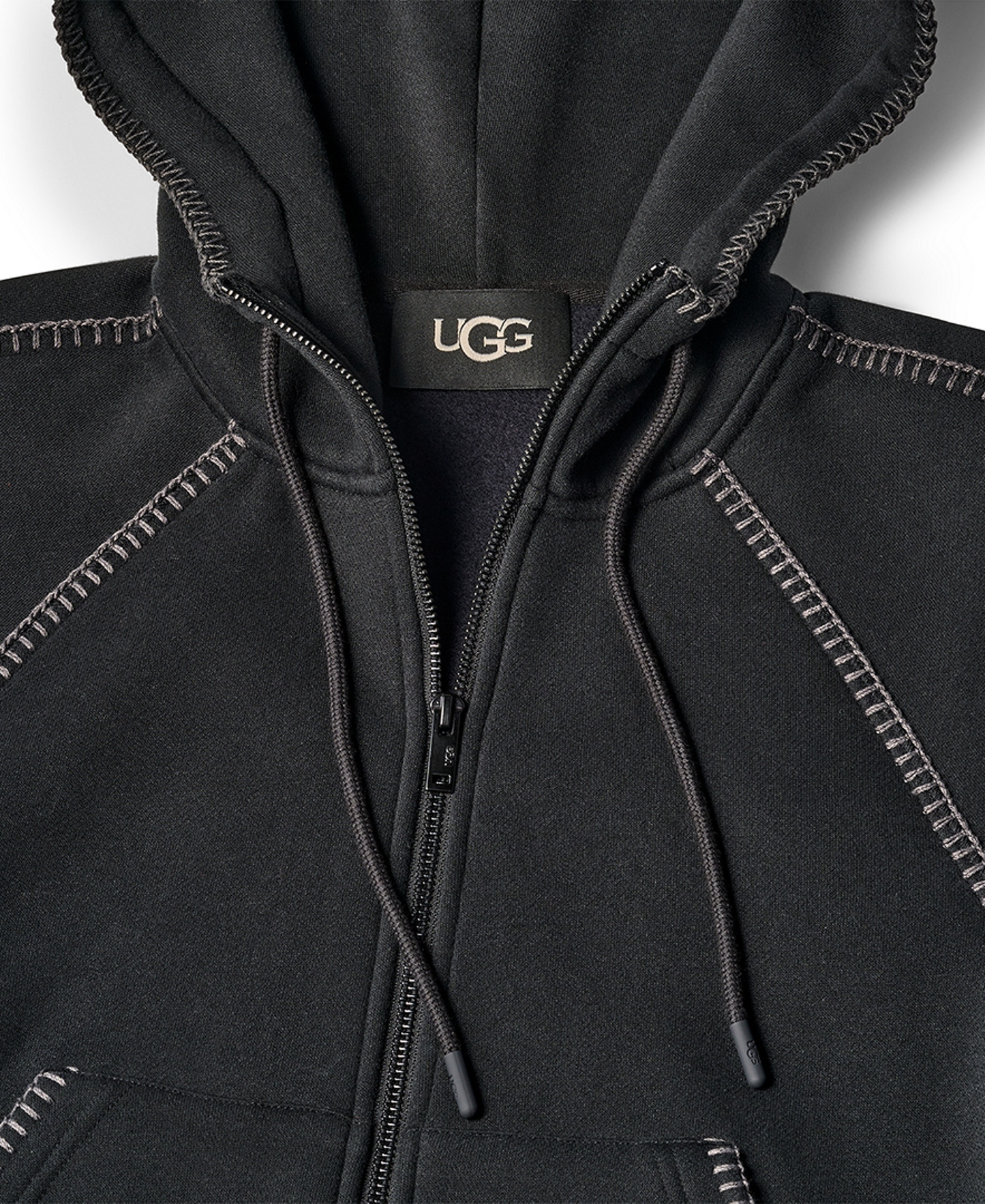 UGG Women's Classic Long-Sleeve Full-Zip Hoodie - Black