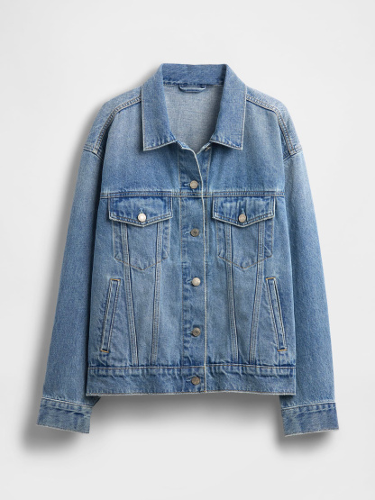 Oversized Icon Denim Jacket - Light wash