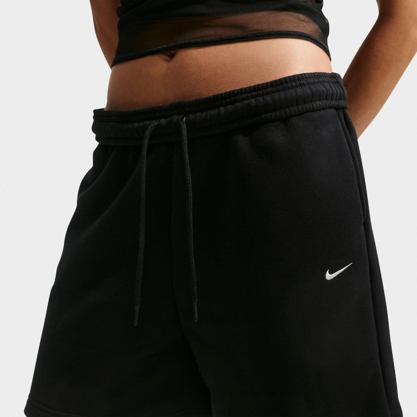 Women's Nithtke Studio Fleece Medium-Weight High-Rise Oversized Cargo Pants - Total Black/Sail