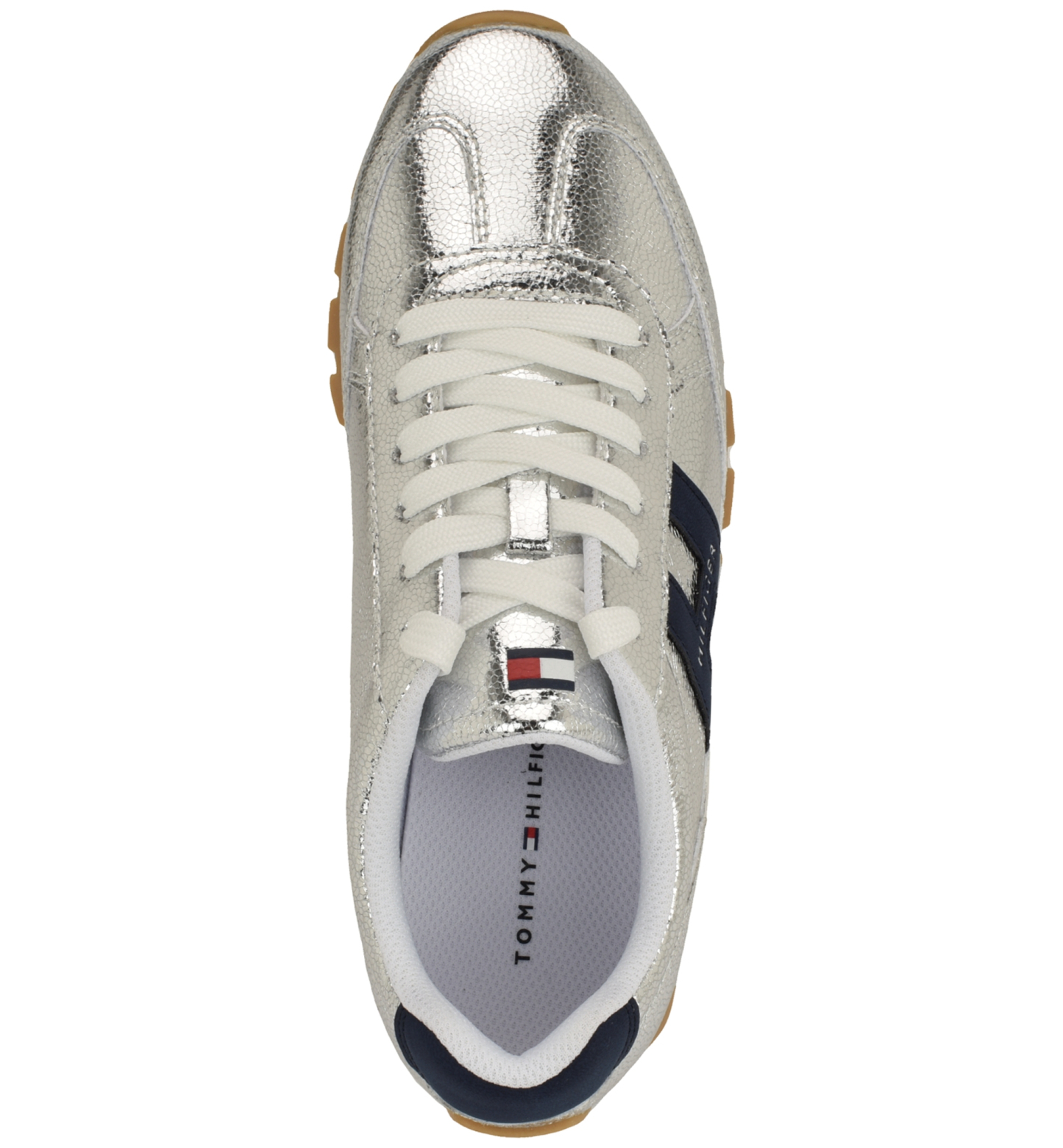 Tommy Hilfiger Women's Hatina Chunky Sole Lace-Up Sneakers - Silver