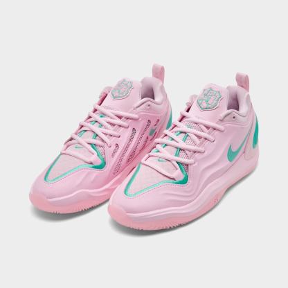 Girls' Big Kids' Nithtke A'Two A'ja Wilson Basketball Shoes - Pink Foam/Light Menta - Both shoes facing left