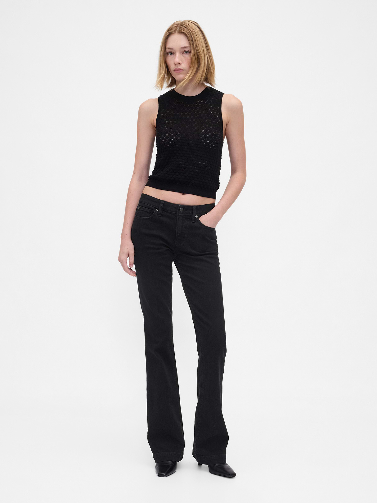 Low Rise Long & Lean Jeans - Black wash