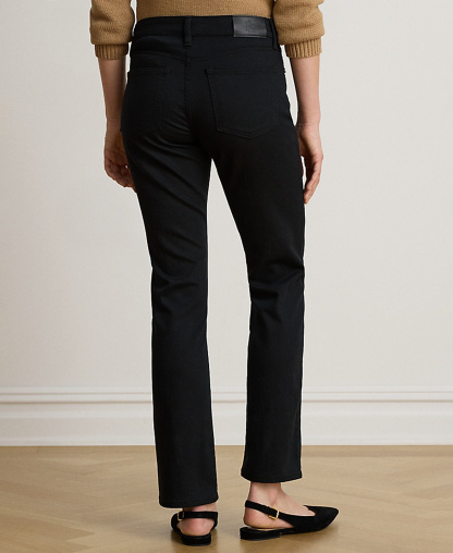 Lauren Ralph Lauren Women's Mid-Rise Slim Straight Jeans - Black Wash