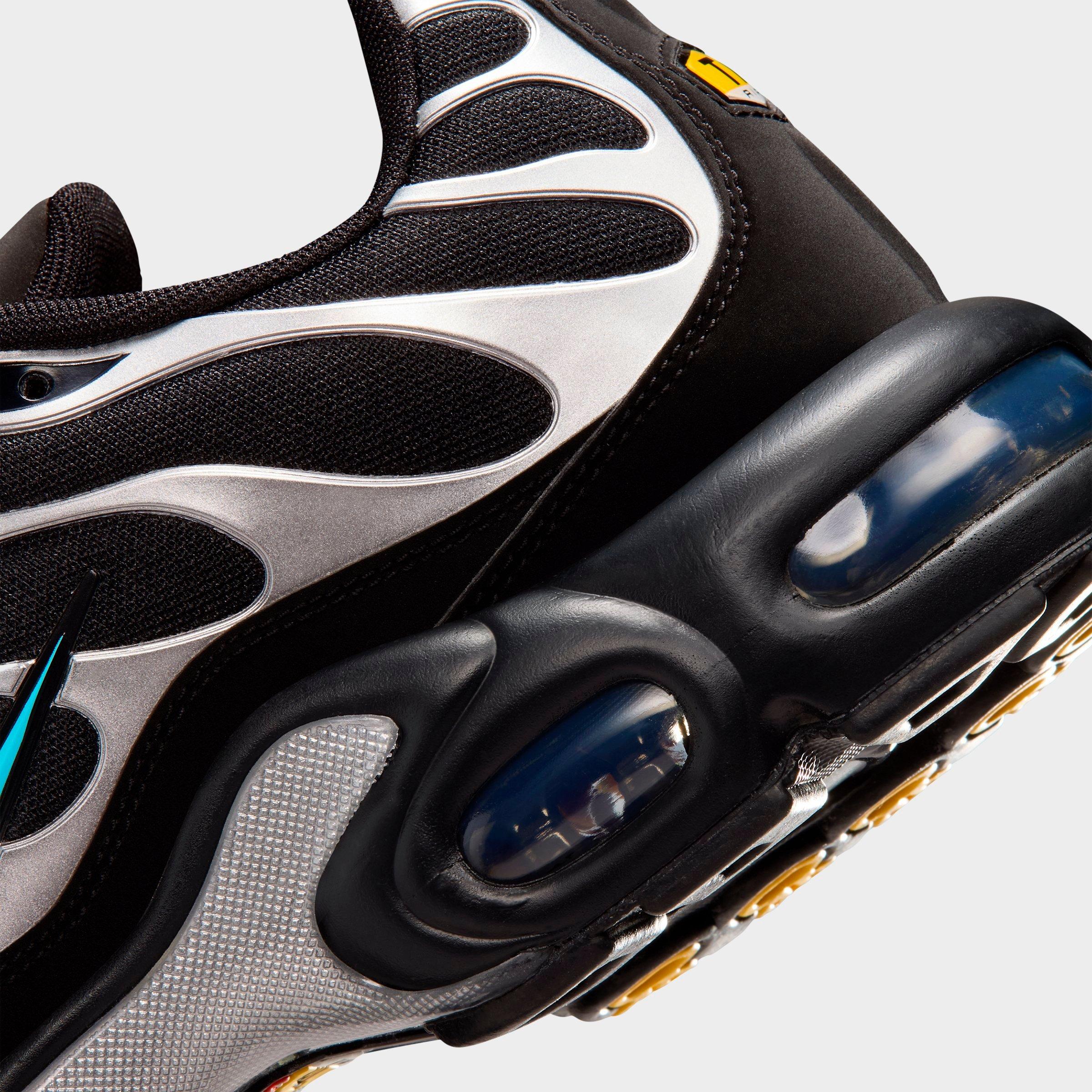 Men's Nithtke Air Max Plus Casual Shoes - Black/Chrome/Gamma Blue - Detail shot