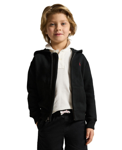 Polo Ralph Lauren Boys' 2T-7 Cotton Fleece Hoodie - Polo Black