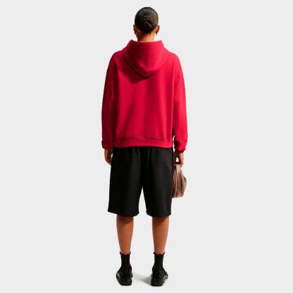Women's Nithtke Studio Fleece Medium-Weight Camo Oversized Pullover Hoodie - Tough Red/Sail