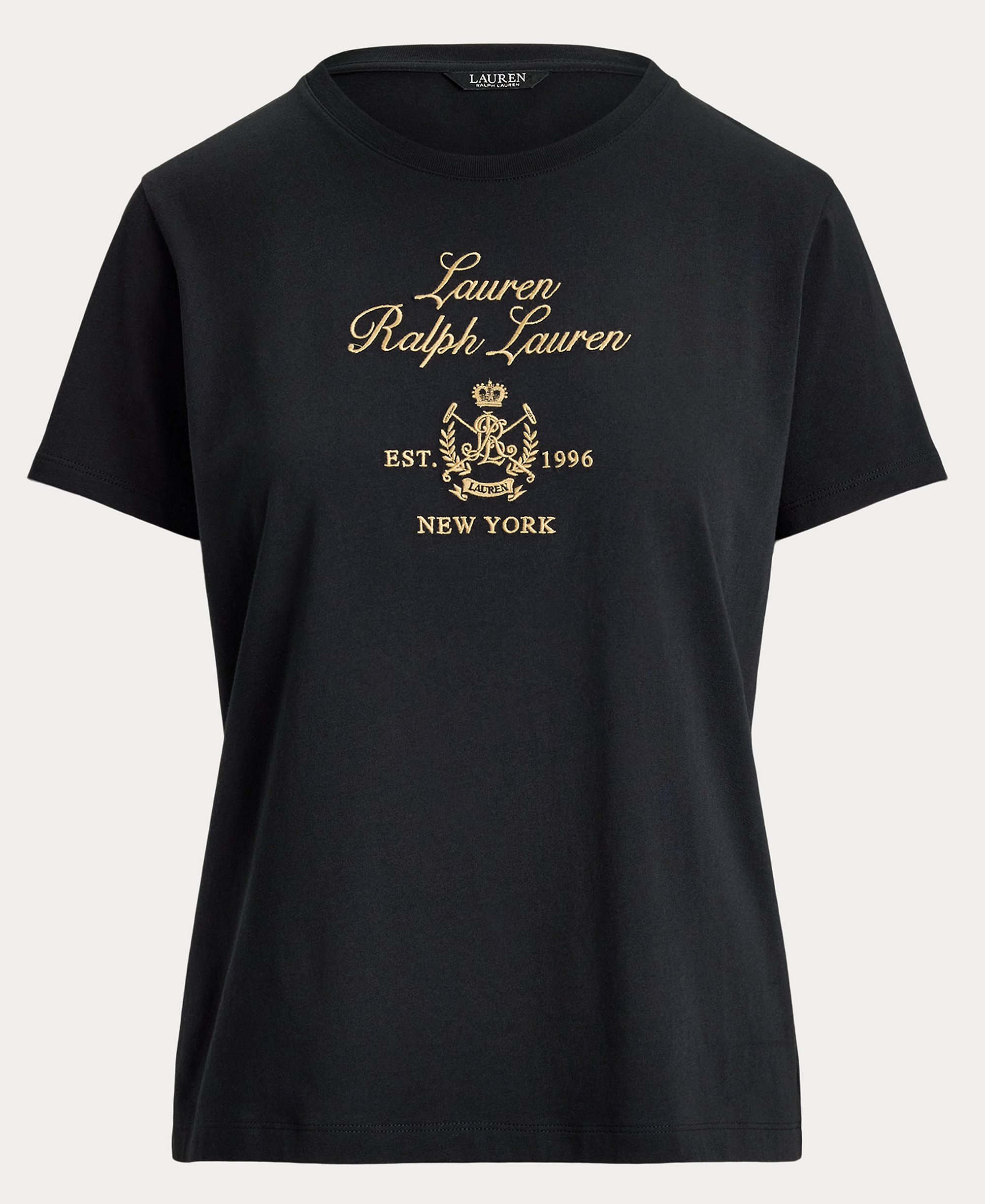 Lauren Ralph Lauren Women's Crewneck Short-Sleeve T-Shirt - Black