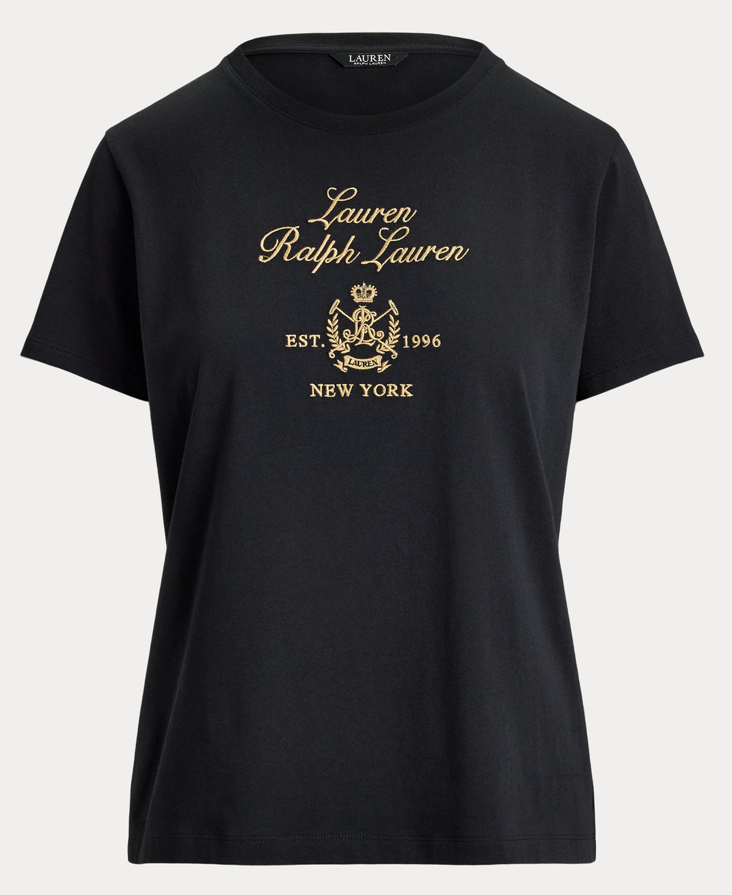 Lauren Ralph Lauren Women's Crewneck Short-Sleeve T-Shirt - Black