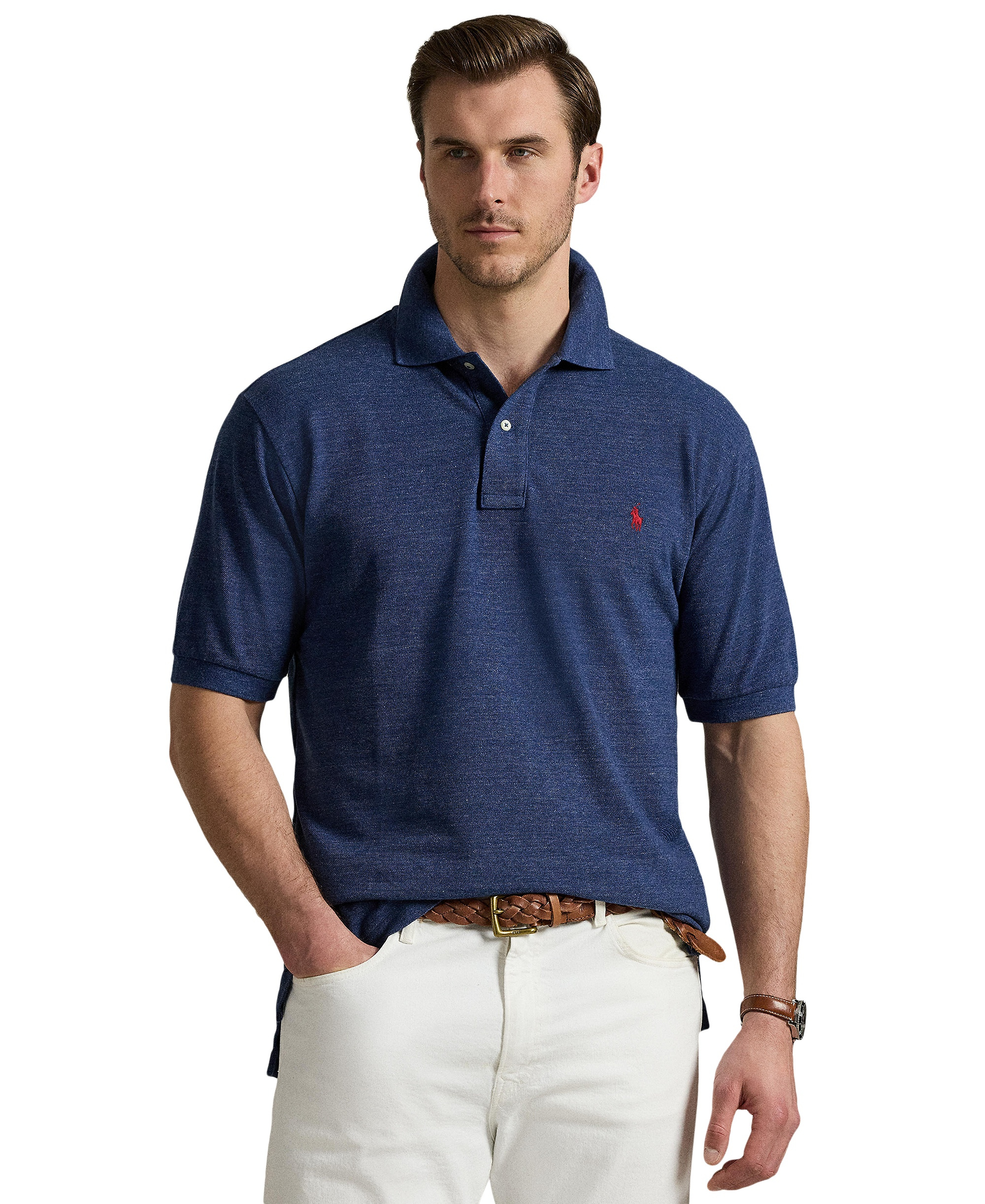 Polo Ralph Lauren Men's Big & Tall Cotton Short-Sleeve Polo Shirt - Classic Royal Heather