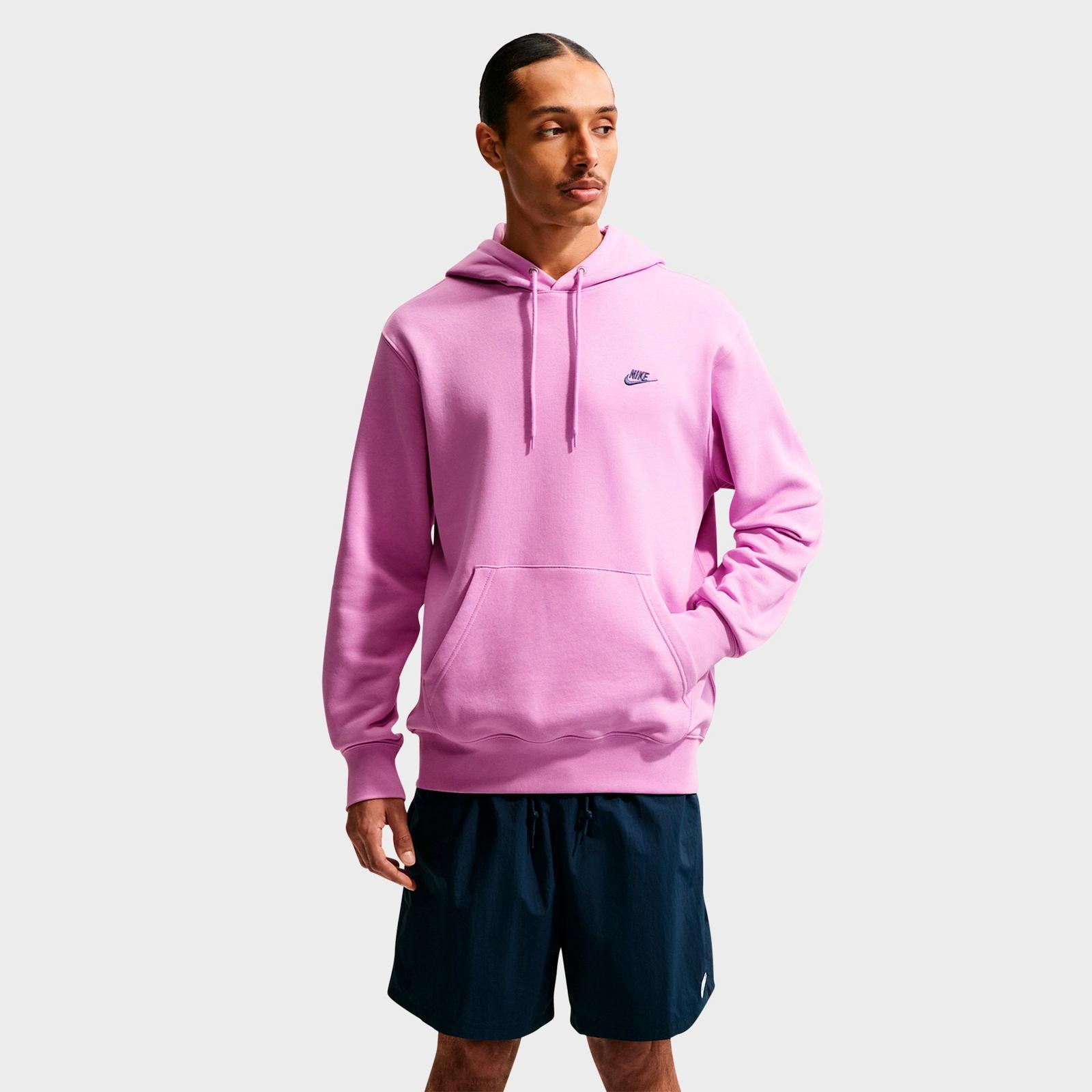 Men's Nike Club Fleece Premium Embroidered Pullover Hoodie - Court Blue/Court Blue (FN3859-503)