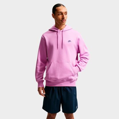 Men's Nike Club Fleece Premium Embroidered Pullover Hoodie - Court Blue/Court Blue (FN3859-503)