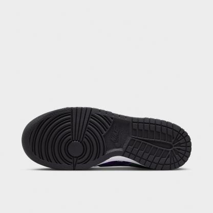 Big Kids' Nithtke Dunk Low Casual Shoes - Part 2 - Multi-Color/Vivid Purple/Metallic Silver/Black - Bottom view