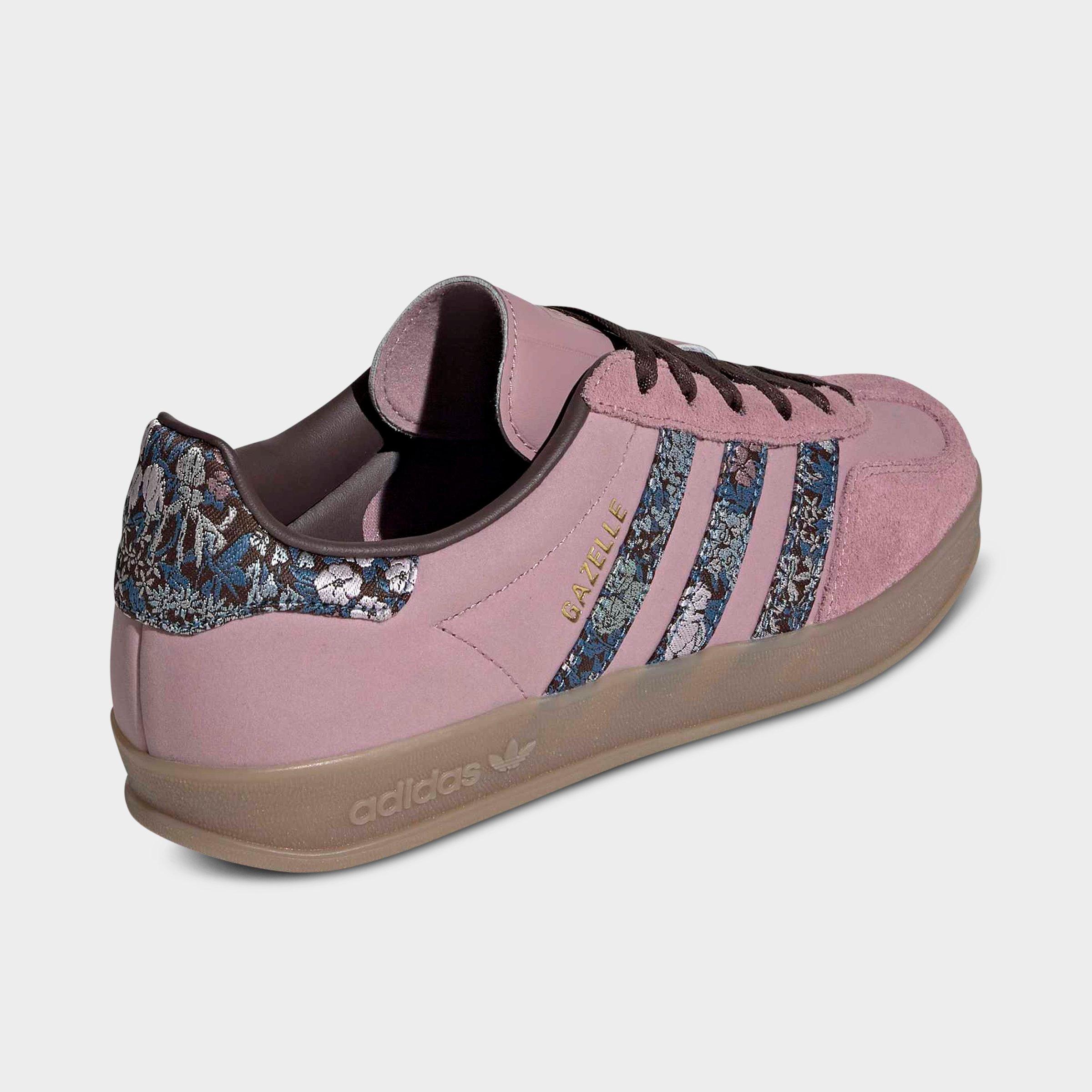 Women's adidas Originals Gazelle Indoor Casual Shoes - Magic Mauve/Aurora Coffee/Gum - Back view