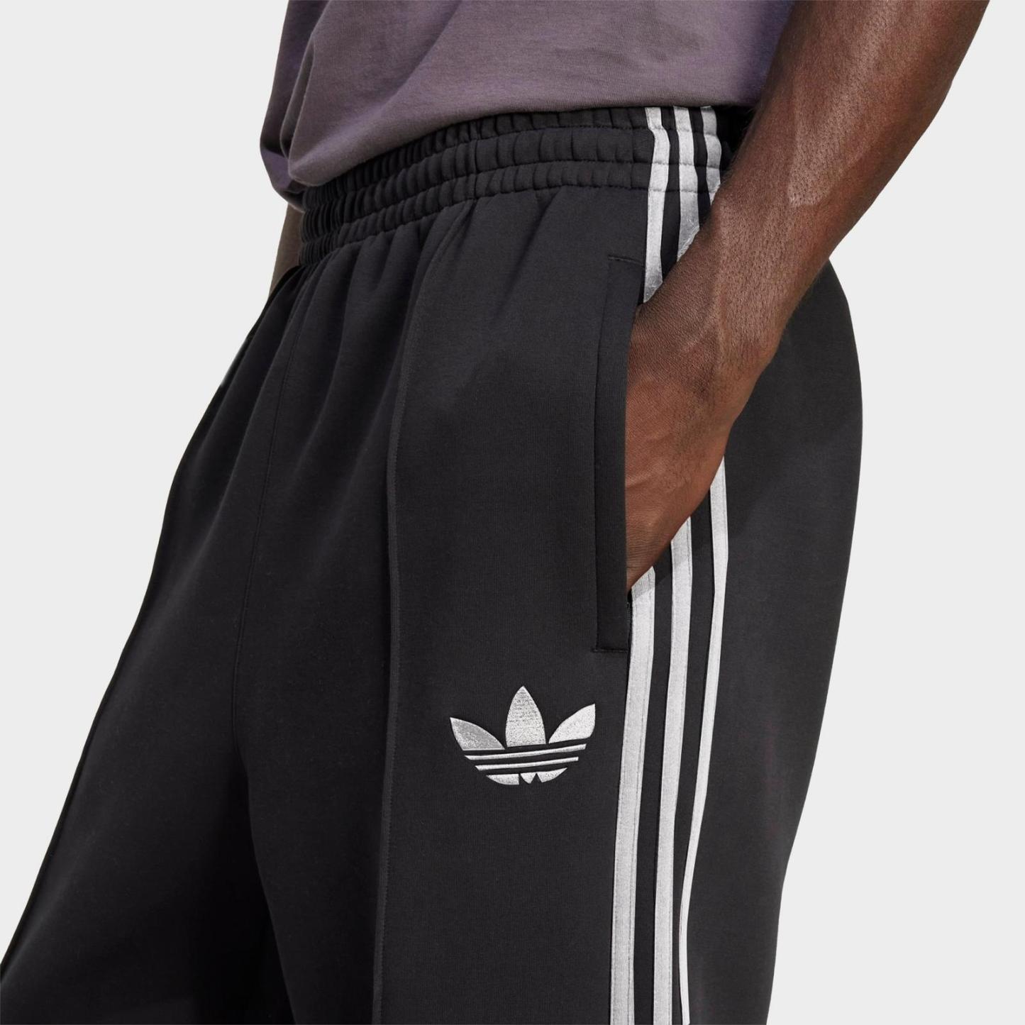 Men's adidas Originals adicolor Spacer Baggy Track Pants - Black - view 4