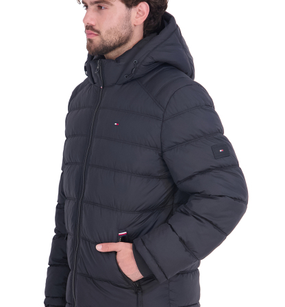 Tommy Hilfiger Men's Hooded Puffer Jacket - Black