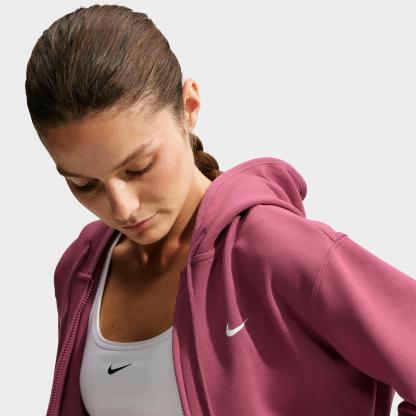 Women's Nithtke Studio Fleece Sport Dri-FIT Full-Zip Hoodie - Pink Smoke/White