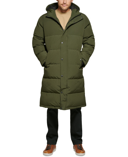 Levi's Men's Quilted Extra Long Parka Jacket - Olive