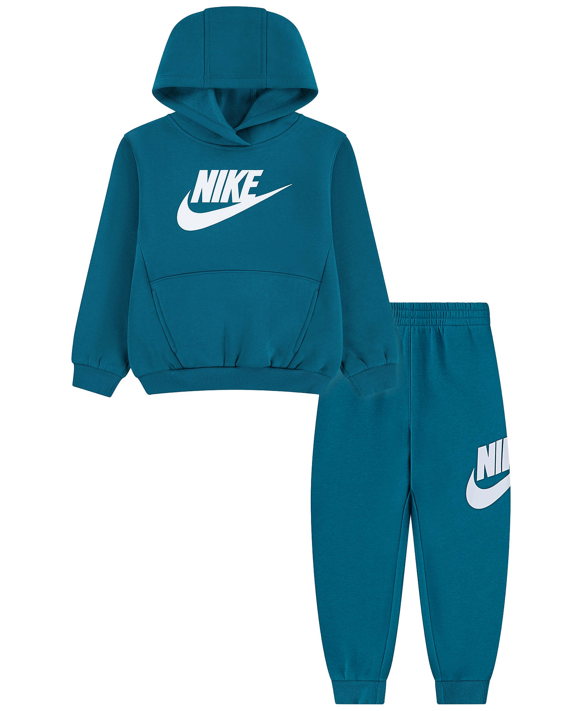 Nike Boys' 4-7 Club Fleece Logo Hoodie and Sweatpants, 2-Piece Set - Bright Spruce
