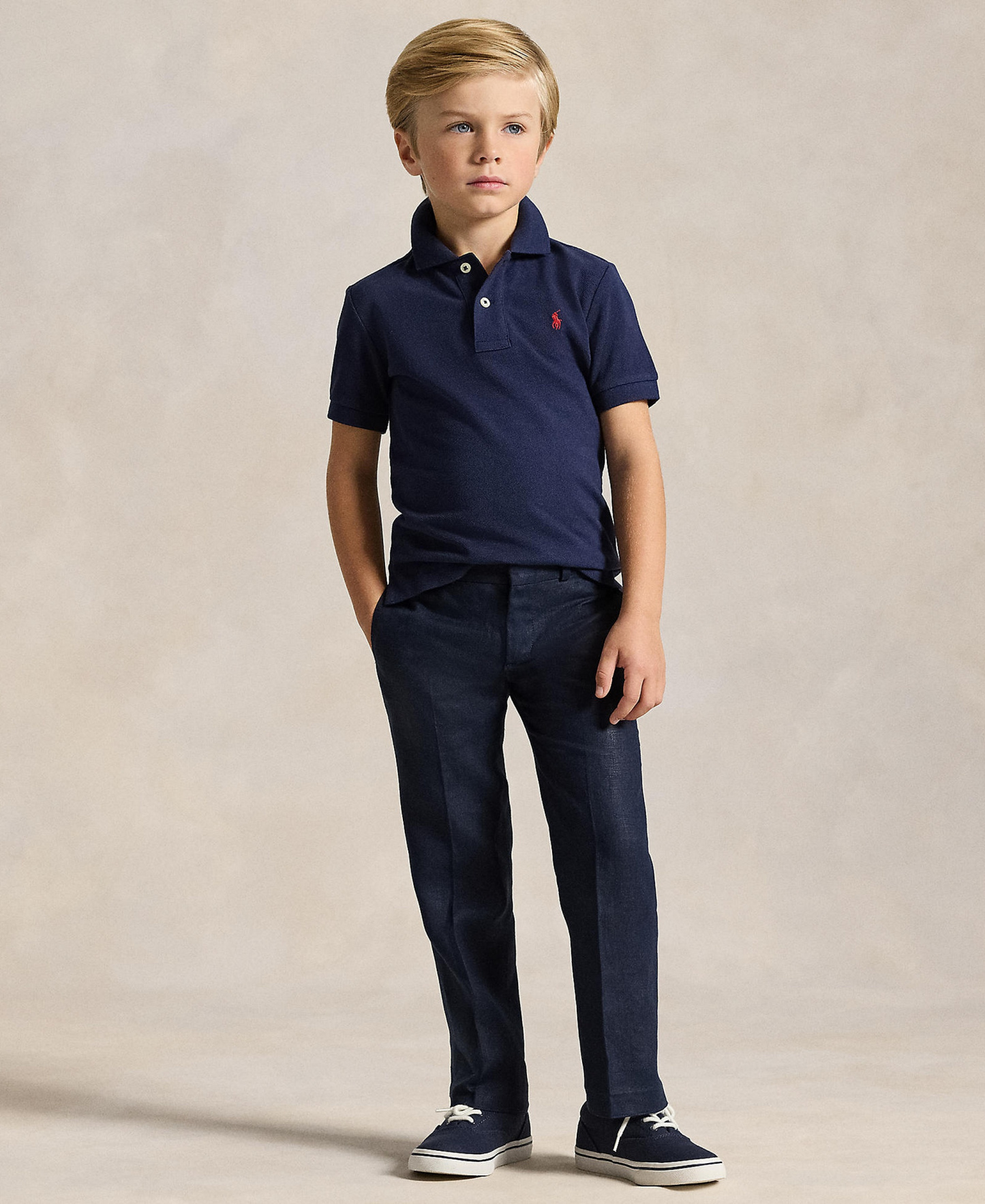 Polo Ralph Lauren Boys' 2T-7 Cotton Mesh Polo Shirt - Refined Navy