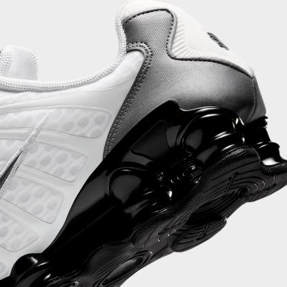 Men's Nithtke Shox TL Casual Shoes - Part 1 - White/Black/Cool Grey/Metallic Cool Grey - Detail shot